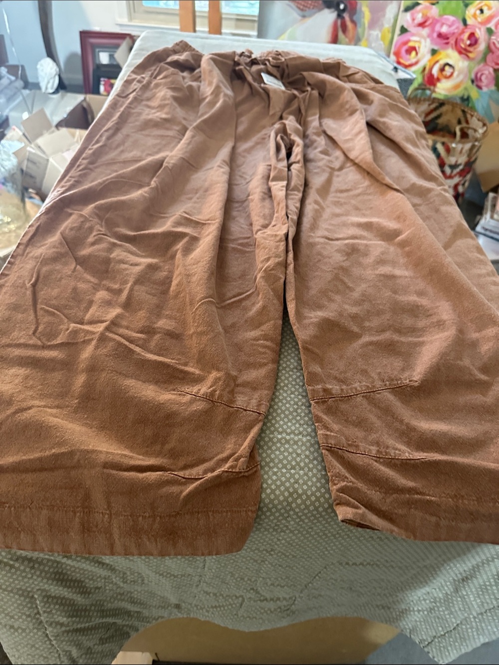 Free People Wide-Leg Pants in Brown - Picture 8 of 8